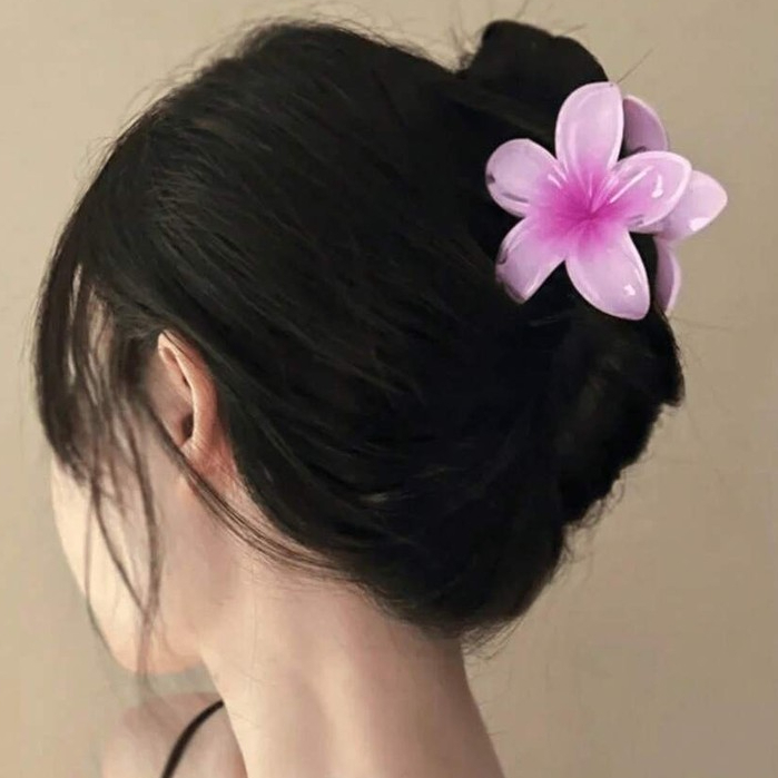Grampo De Cabelo Flor da Moda Feminina Estilo Coreano Frangipani Garra Clipe Moda Criativa Acessório