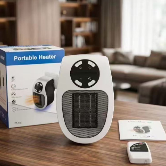 Mini Aquecedor Portátil Com Controle Remoto e Timer Tomada 110V