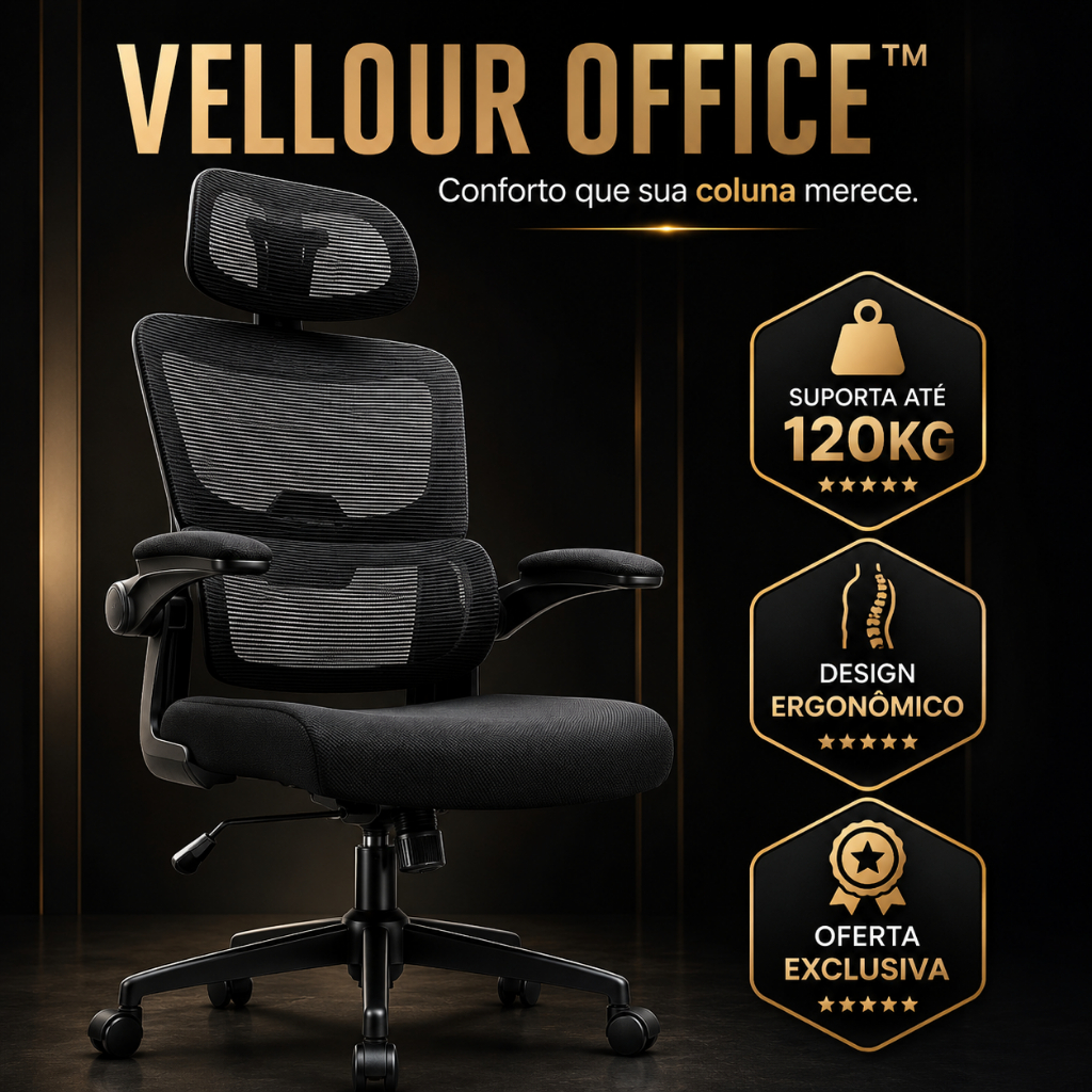 Cadeira Ergonômica Gamer Premium Reclinável Com Apoio Lombar e Cabeça Mesh Respi