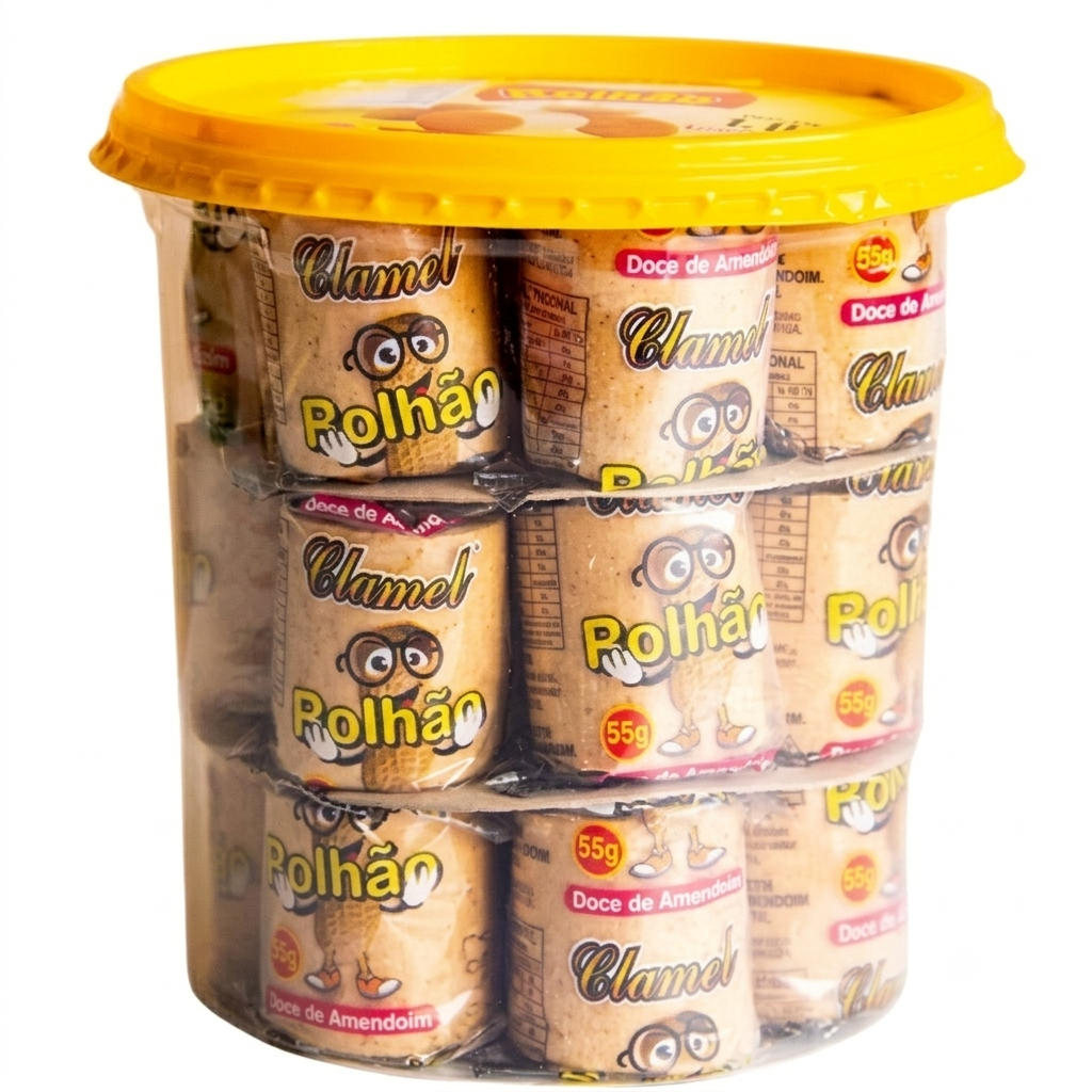 Pote Paçoca Rolhão C/20 Unidades 1,1kg Clamel Festa Junina