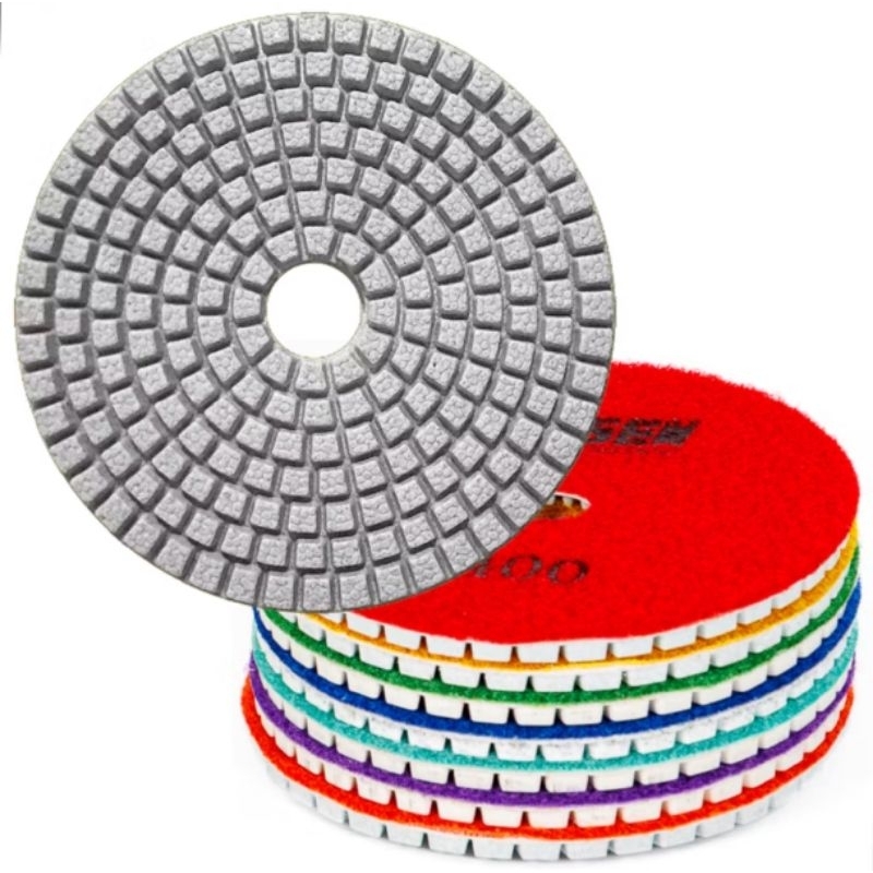 Lixa Diamantada para polir porcelanatos marmores egranitos 100mm polimento cortes 45 graus