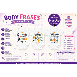 Body Infantil Frases Cristãs Bebê Menino Menina Personalizado