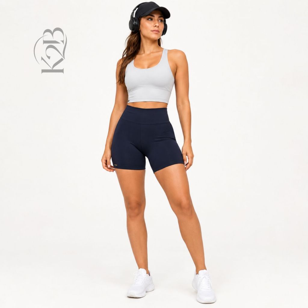 Short Curto k2b Bermuda Ciclista K2b Tecido Grosso Cós Largo Cintura Alta Envio 24h Promoção