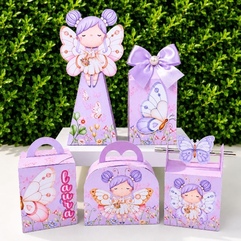 kit caixinhas personalizadas Jardim das Borboletas ~Lembrancinhas, Kit Festa, Personalizados, Mimos, festa infantil.