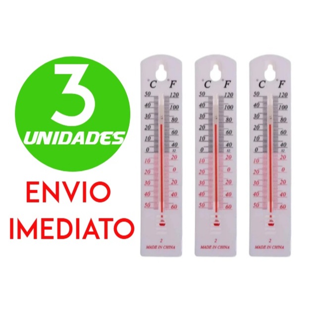 Kit 3 Unidades Termômetro Para Ambientes Interno Externos Casa Sauna Academia Banheiros Parede Graus Celsius