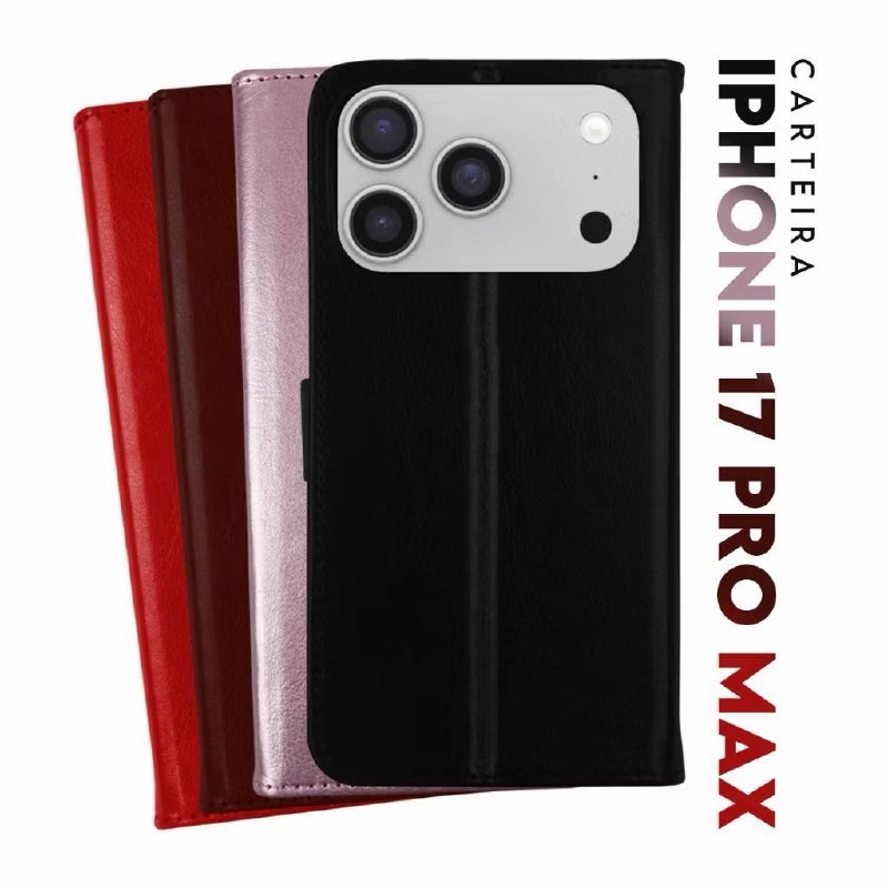 Capa de carteira flip cover Proteção completa 360° Fecho magnético IPHONE 17 PRO MAX