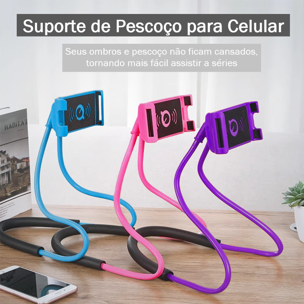Suporte de Celular para Pescoço e Mesa Flexível – Máximo Conforto Sem as Mãos