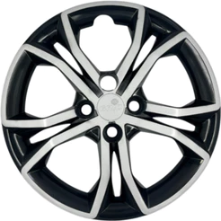 01 Calota Grid Roda Aro 15 Fiat Argo Cronos 2020 2021 2022 2023 Preto com Prata