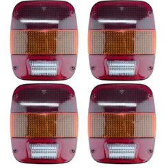 Kit 2/ 4 Lanternas Traseiras Ford Cargo Tipo Marmitão Universal Caminhão Cargo Alta Resistência
