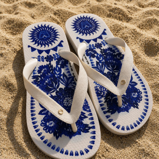 Chinelo Feminino de Dedo Estampado Resistente e Macio 33 ao 40