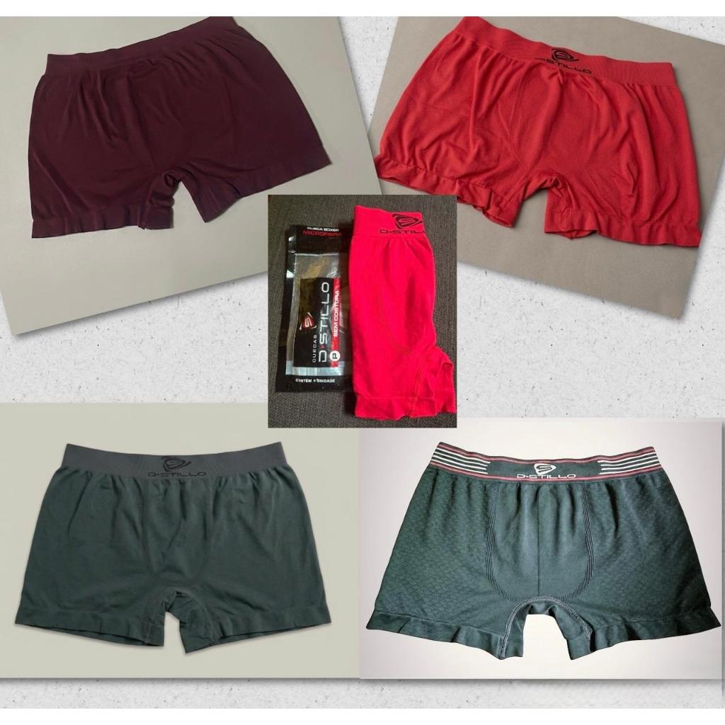 Cueca Boxer ADULTO  Masculina de Microfibra Sem Costura da marca D'Stillo