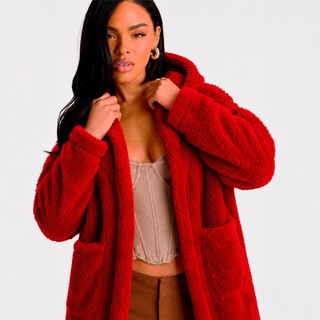 Casaco Blusa Sobretudo Kimono Pelo Feminino Teddy Pelucia Quentinho Promoção Blusa Tedy Cardigan