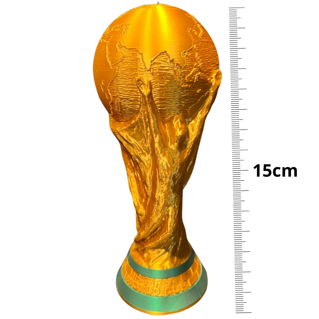 Taça Da Copa Do Mundo Futebol 15cm Premium Detalhes Reais