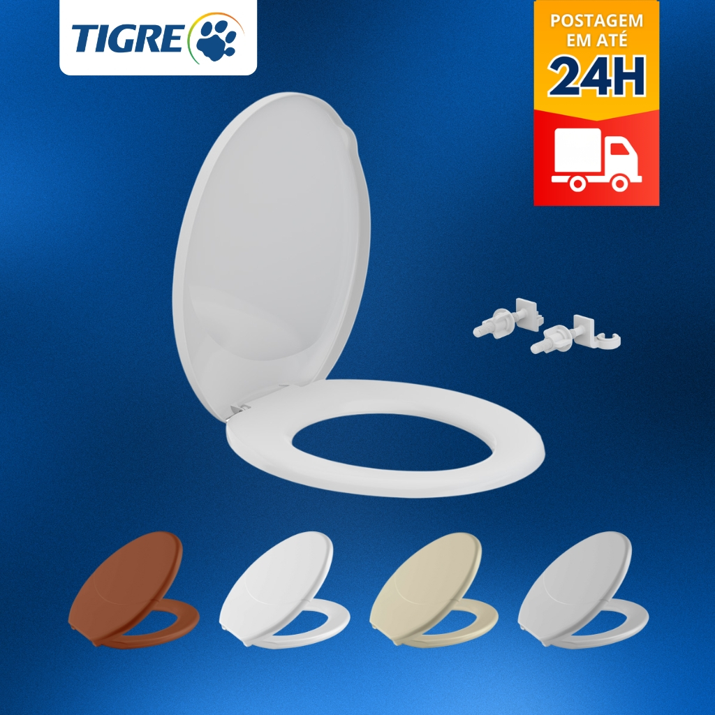 Assento Sanitário Universal Tampa De Vaso Oval Banheiro Max Tigre Incepa Deca Icasa Logasa Ideal