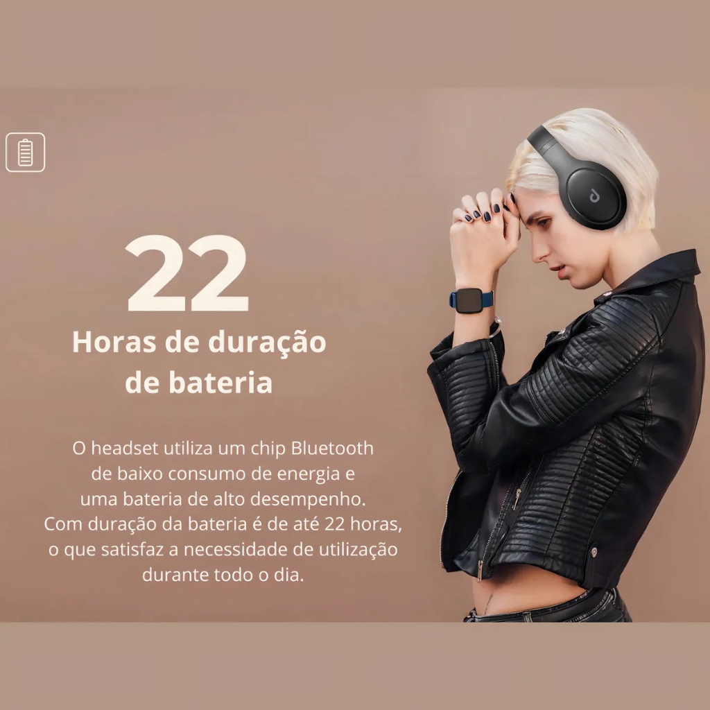 Fone De Ouvido Sem Fio Headphone DAPON HO2D Bluetooth 5.1 Over-ear 22 Horas De Bateria · foto 2