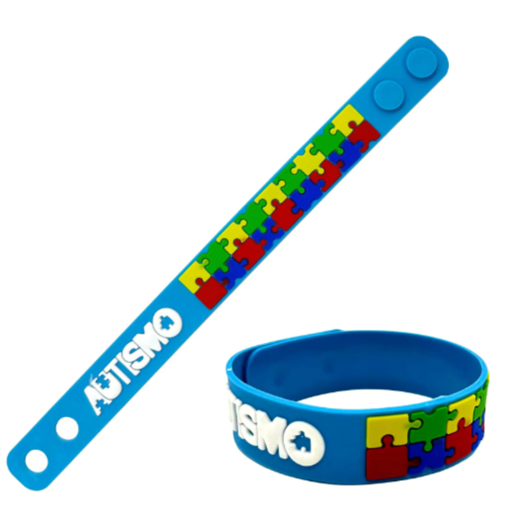 Pulseira De Identificação Autista Silicone Infantil Autismo