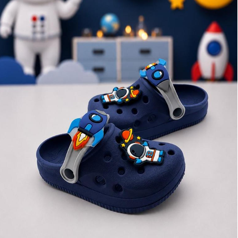 Babuche Infantil Para Meninos Astronauta Foguete Diversas Cores