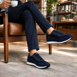 Tênis Masculino Casual Premium Respirável Palmilha Confortável Sola Antiderrapante