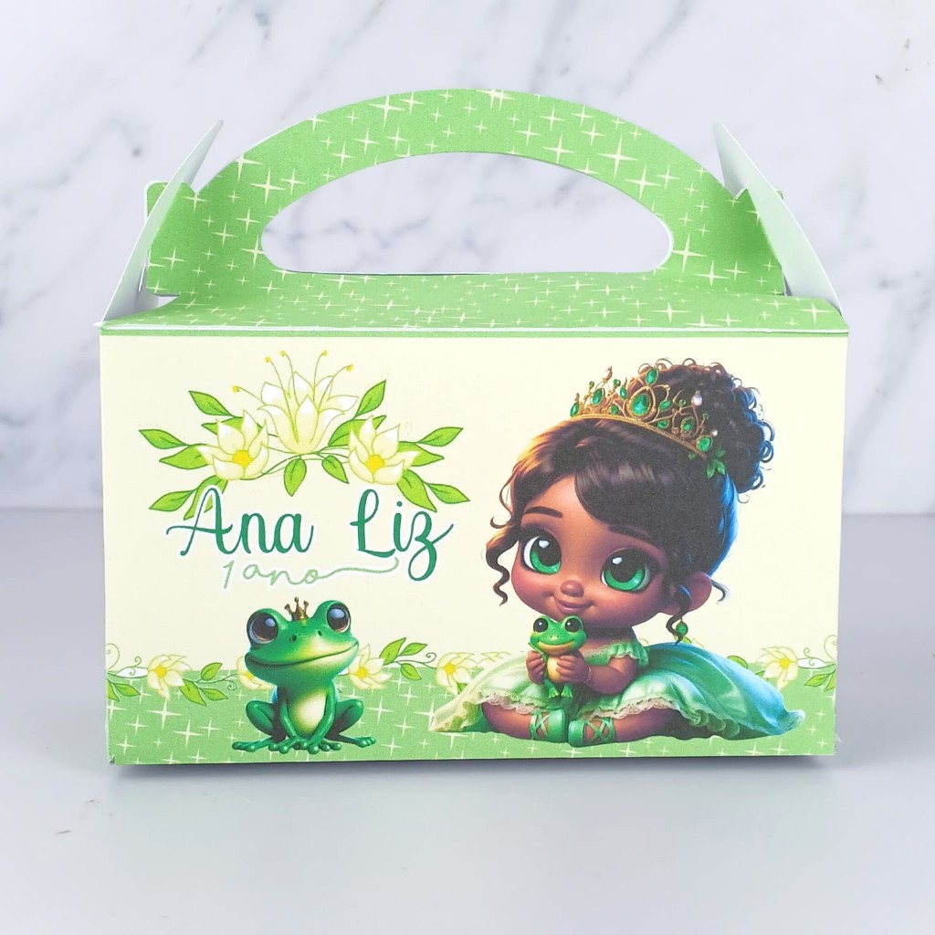 Maletinha Princesa Tiana Baby (PEGUE E MONTE) Personalizado Tiana Baby Princesa e o Sapo Lembrancinha