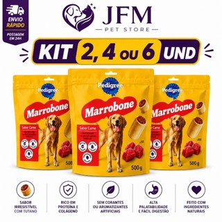 MARROBONE 500g biscoito PEDIGREE KIT  2 - 4 ou 6 UND