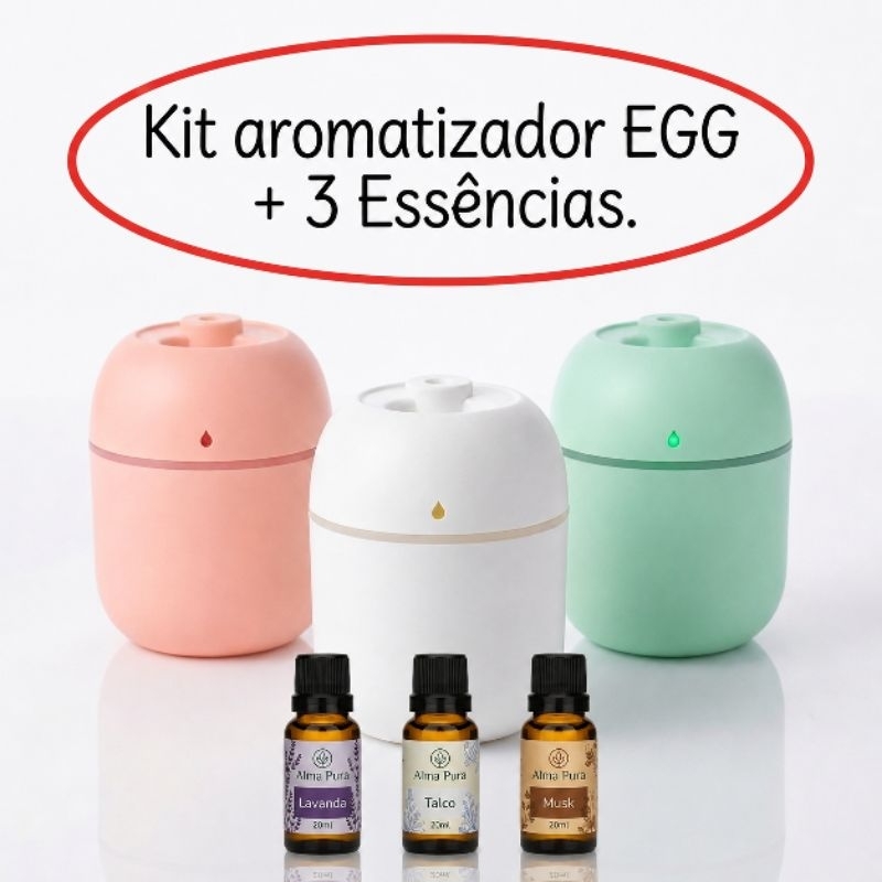 Umidificador Com 3 Essências e  2 Refis Aromatizador De Ambiente para sua Casa