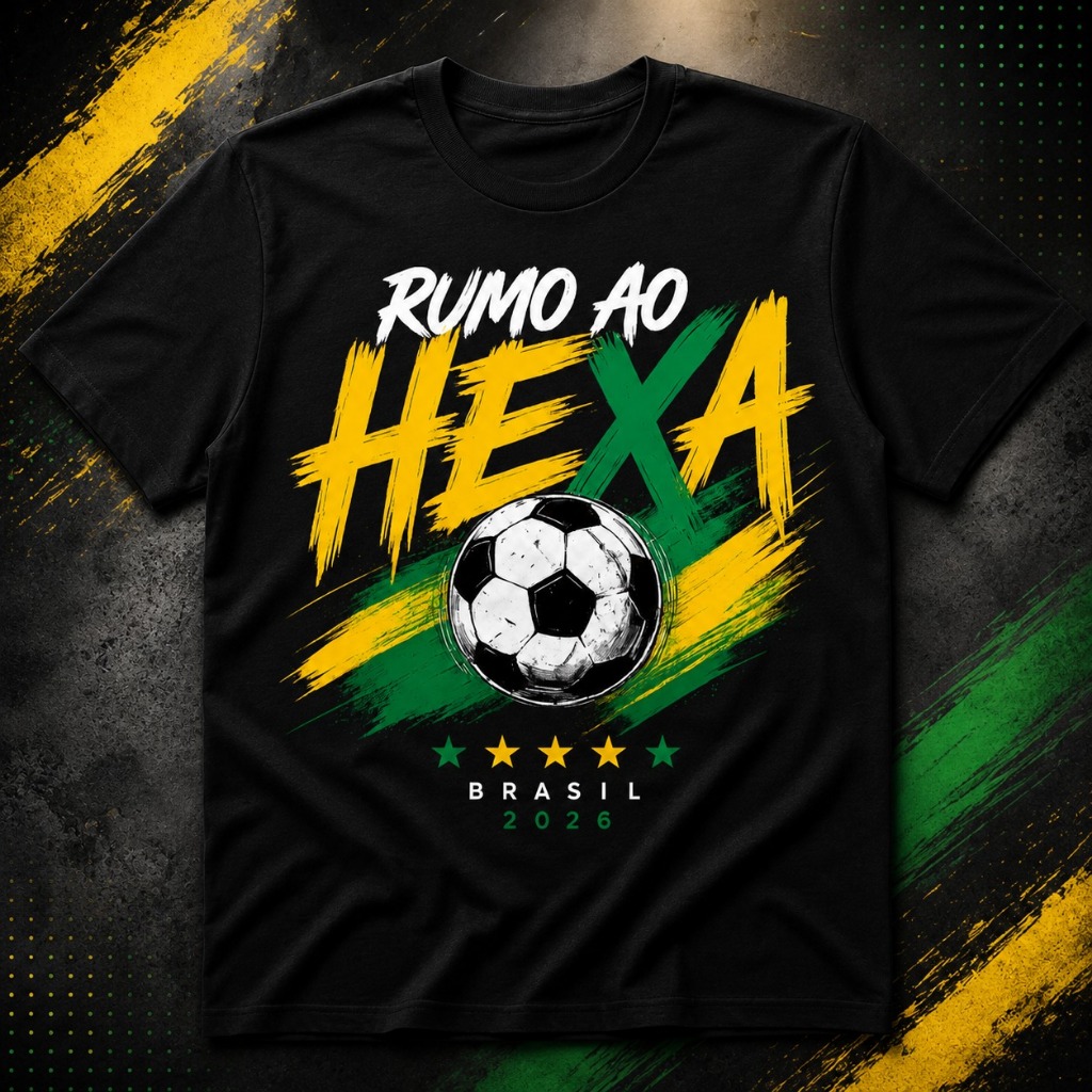 Camiseta Brasil Masculina e Feminina 100% Algodão Camisa Seleção Brasileira Copa do Mundo Jogos Futebol