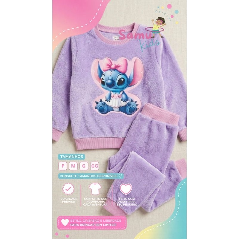 Conjunto Moleton Peluciado Feminino