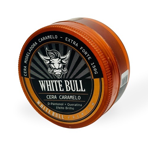 Pomada Modeladora Cabelo Caramelo 150g White Bull Fixação Forte — imagem 2 de 2