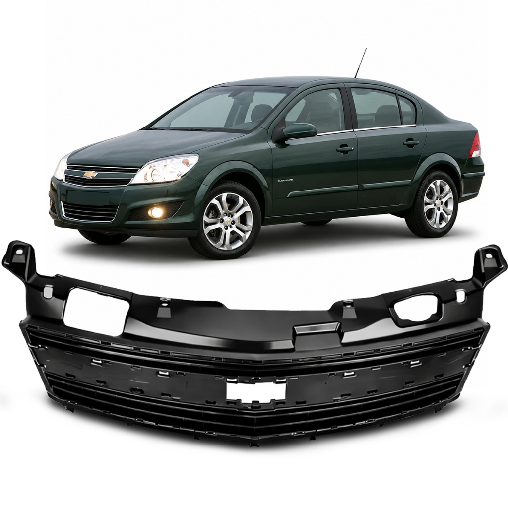 Grade Frontal Radiador Vectra 2009 a 2012 Preta