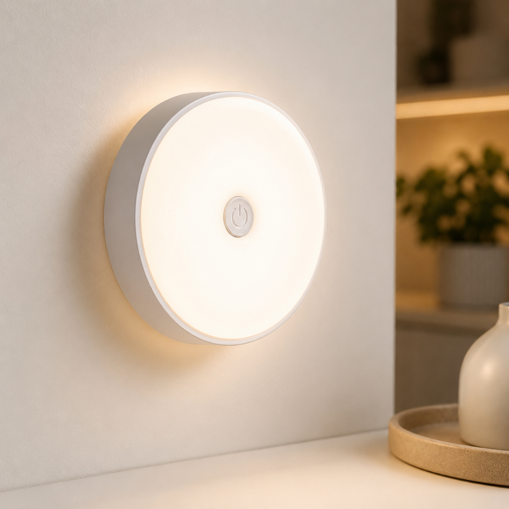 Luminária Luz LED Sem Fio Portátil Recarregável 3 Temperaturas Espelho Armário Bolsa Estudos