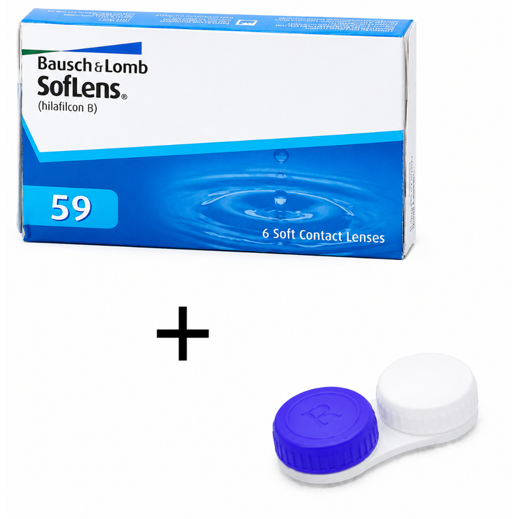 Lente De Contato Bausch + Lomb Soflens 59 Mensal + Estojo