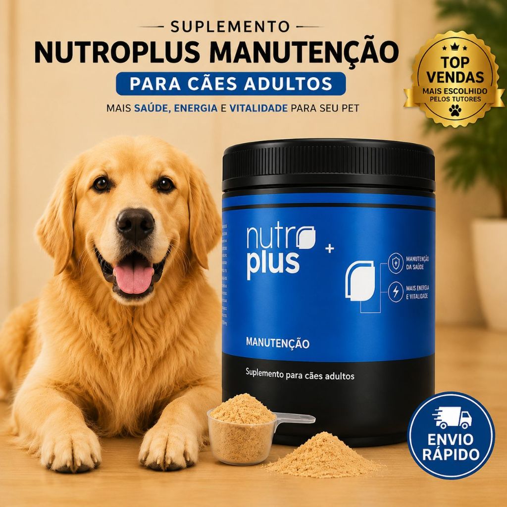 Suplemento Vitamínico e Mineral para Cães Adultos Manutenção da Saúde Vitalidade 500g Nutroplus Primus Saúde e Nutrição