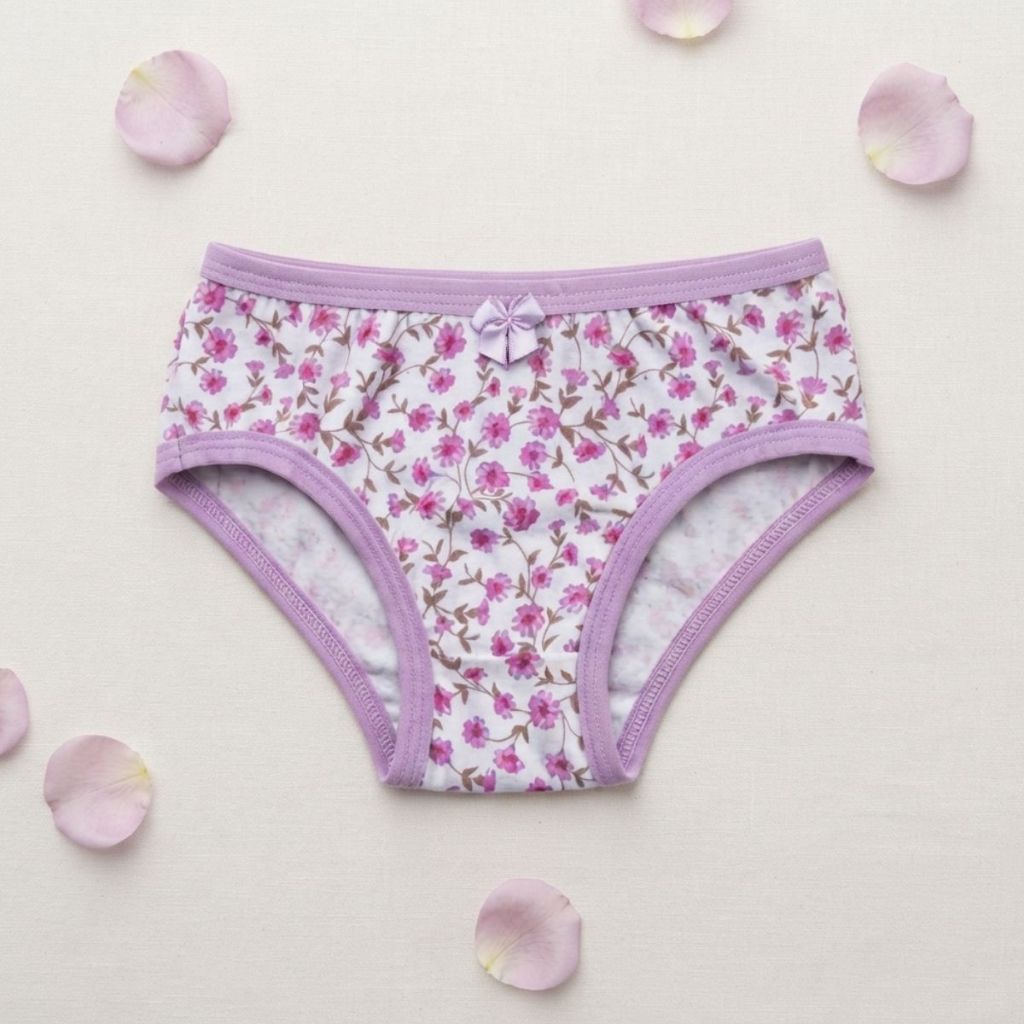 Calcinha Feminina Infantil Sortida 100% Algodão Confortável Fibra Natural