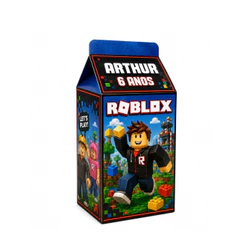 Caixinha Milk Personalizada Roblox Lembrancinha Aniversário Infantil 10/20/40 unidades