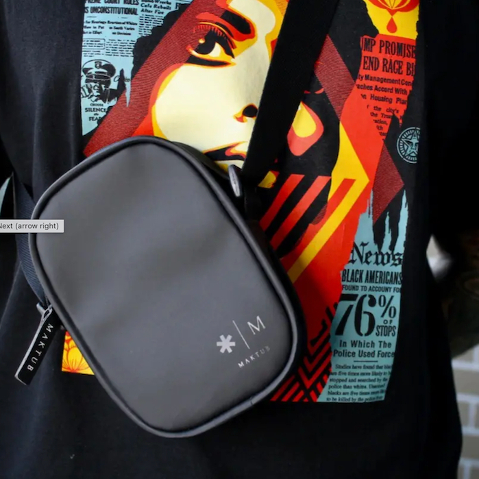 Shoulder Bag Maktub Slim 17 x 12 x 4,5 cm com Alça Reforçada