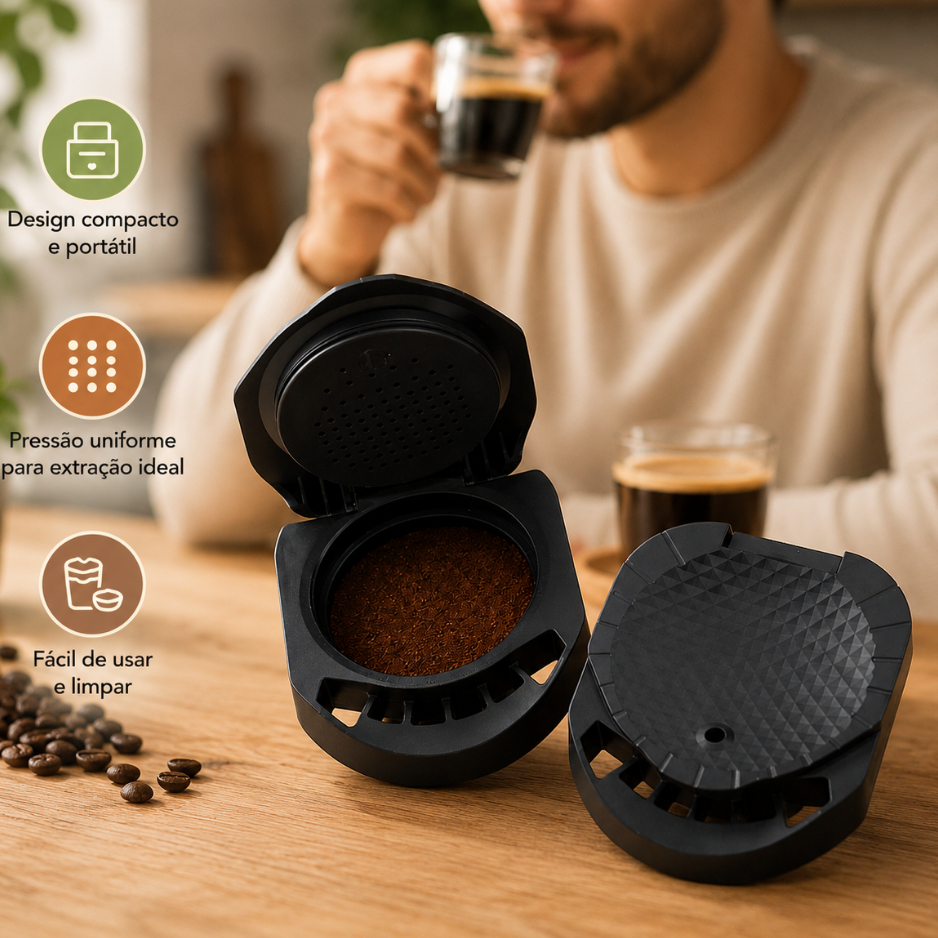Adaptador para utilização de pó de café MIBEACAP em máquinas de café Dolce Gusto 