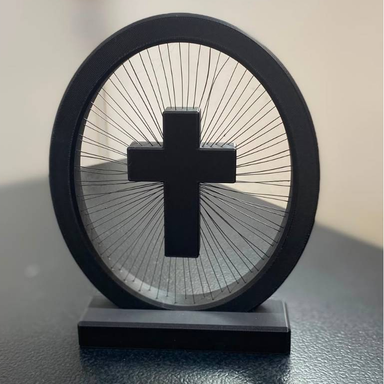 Enfeite decorativo cruz 3d presente religioso evangélico católico decoração cantinho de oração