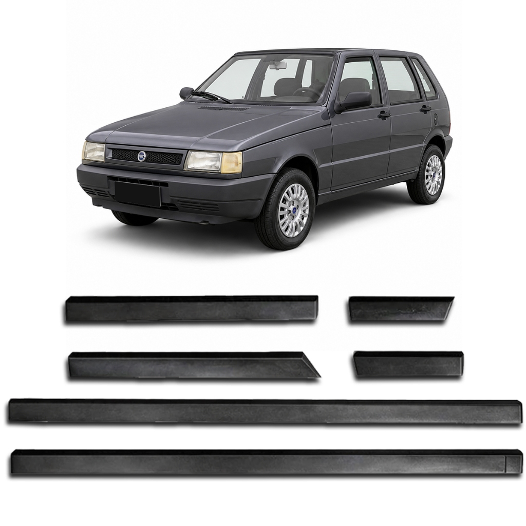 Jogo Friso Lateral Uno 2 Portas 1995 a 2004 Preto Modelo Fino