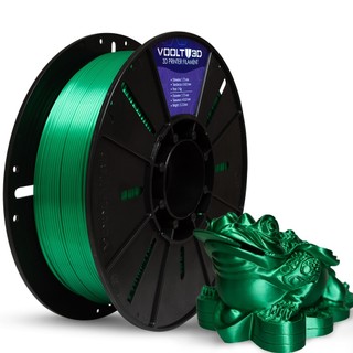 Voolt3D Filamento PLA V-Silk Verde 1Kg 1,75mm para Impressora 3D FDM