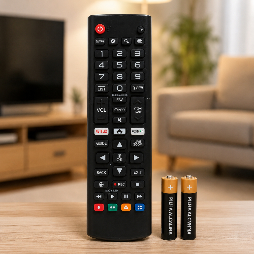 Controle Remoto Compatível com Tv LG Smart LED Universal Pilha Netflix Amazon, 4K — R$ 39,99 em Shopee