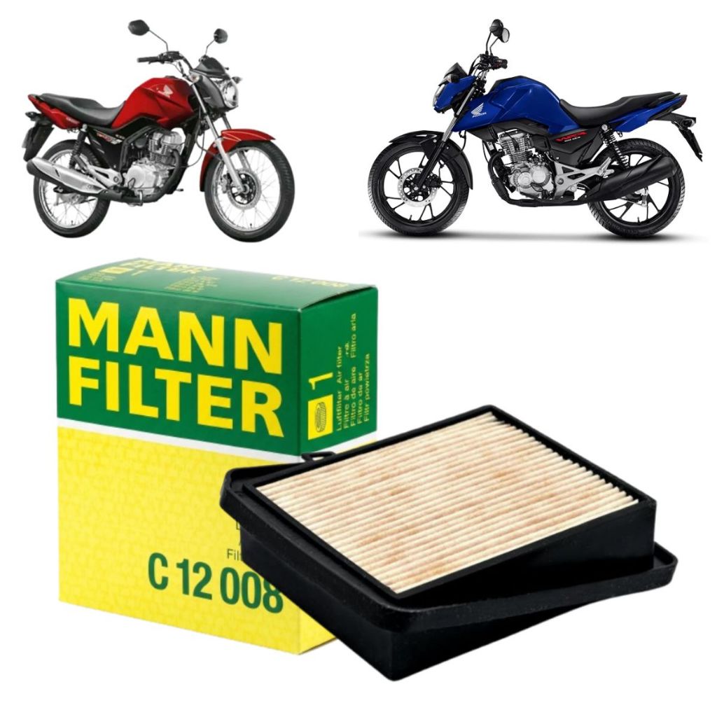 Filtro Ar Honda Cg Titan Fan Start Cargo 125 150 160 C12008 Mann Original