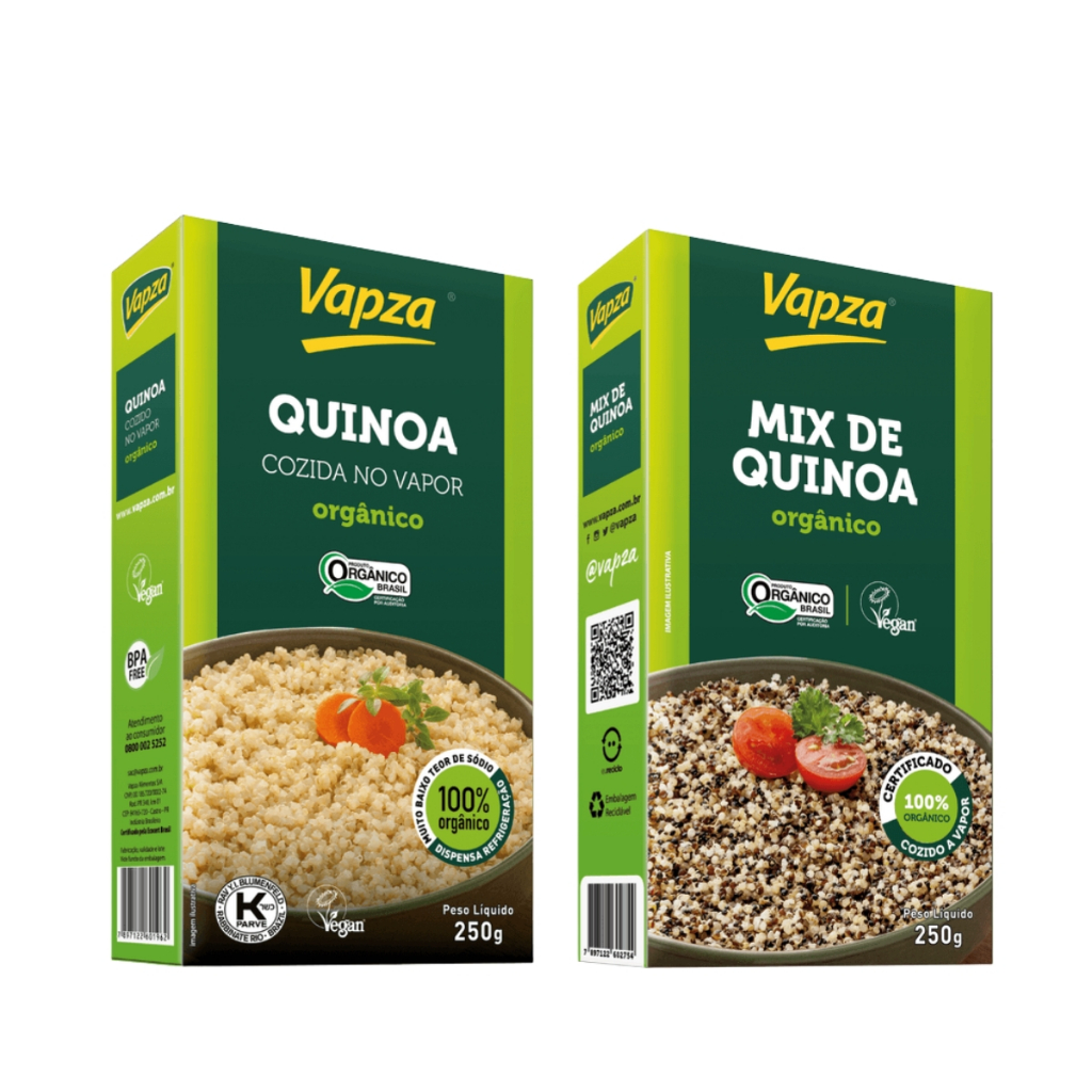 Kit Mix de Quinoa Orgânica 250G + Quinoa Branca Orgânica 250G Vapza