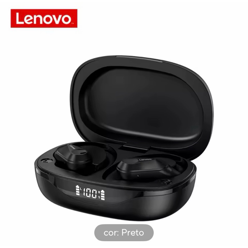 Fone de Ouvido Bluetooth Lenovo LP75 ORIGINAL - Bateria Longa Duração, Áudio Alta Qualidade, Microfone Integrado