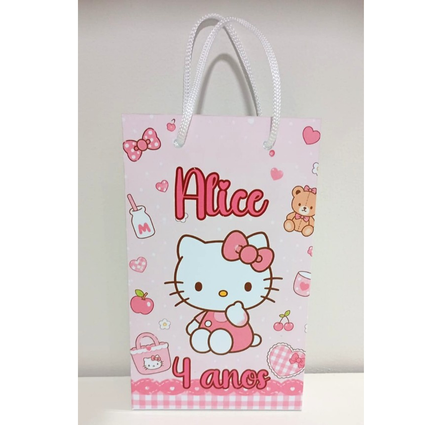 Sacolinha Hello Kitty | Sacolinha Personalizada para Festa | Lembrancinha Infantil | Sacolinha Surpresa | Envio Rápido