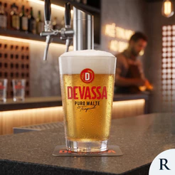 Copo de Cerveja Devassa Caldereta Vidro 350mL Estilo Pilsen