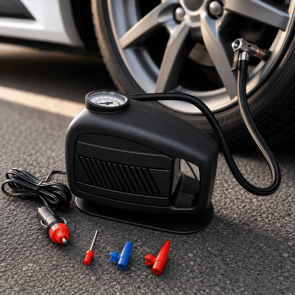 Mini Compressor De Ar Carro Portátil 12v 300psi Boias Bike Motos 3 Bicos