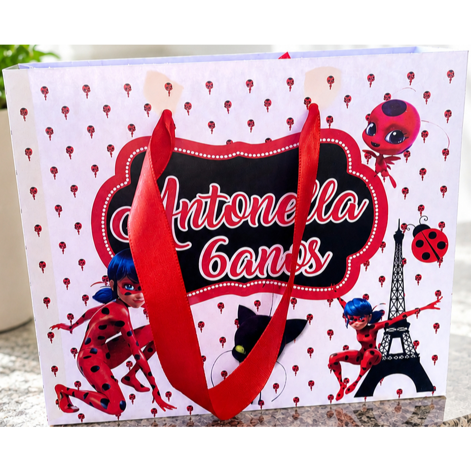 Sacolinha Personalizada Ladybug – Lembrancinha de Aniversário