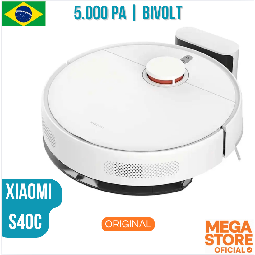 Robô Aspirador Inteligente Xiaomi S40C | 5.000 PA 55W Bivolt Original Lacrado Envio Imediato