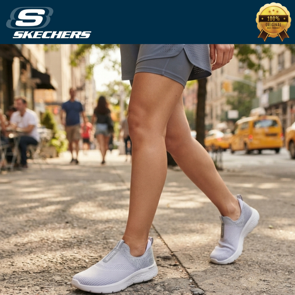Tênis Feminino Skechers Calce Fácil Caminhada Confortável Flex Fit 124827BR Original