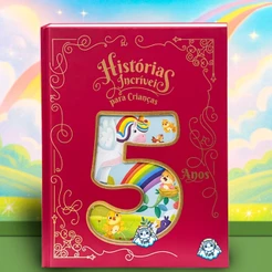 Livro Infantil Histórias Incríveis para Crianças de 5 Anos | Capa Dura Presente Educativo
